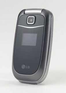LG mobile phone on white background