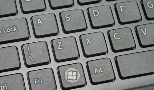 Close-up of Sony VAIO VGN-TZ11MN laptop keyboard.