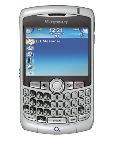 BlackBerry Curve 8300 smartphone with QWERTY keyboard.