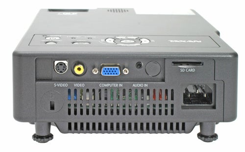 Back view of Taxan KG-PS125X Wireless DLP Projector showing ports.