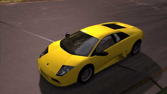 Yellow sports car from Forza Motorsport 2 video game