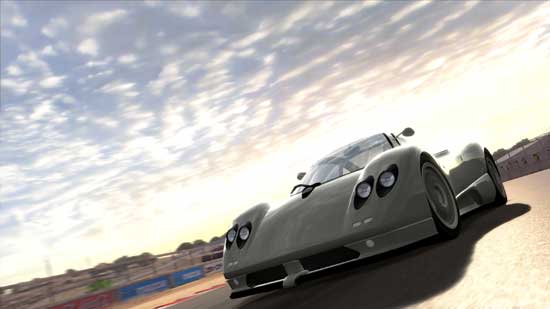 Screenshot of a race car in Forza Motorsport 2 game.