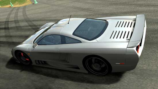 Silver sports car from Forza Motorsport 2 video game.