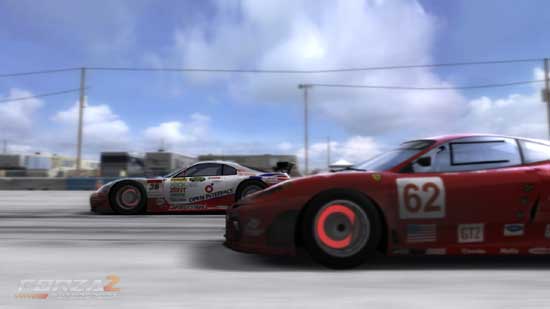Screenshot of racing cars in Forza Motorsport 2 game.