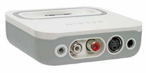 Belkin TuneCommand AV dock for Apple iPod with connectors.