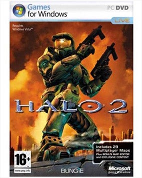 Halo 2 for Windows Vista game cover with Master Chief.