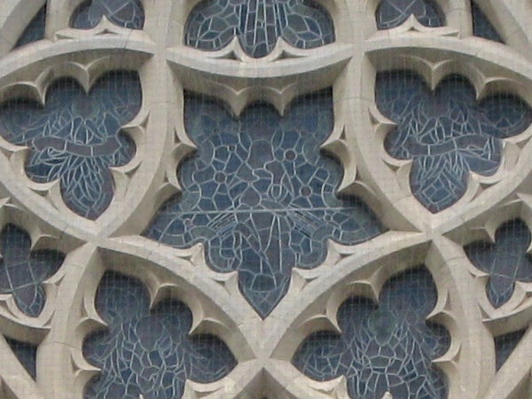 Close-up of architectural detail with intricate patterns