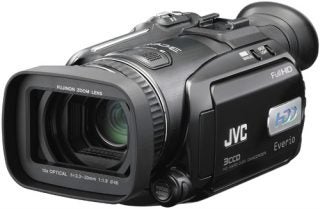 JVC Everio GZ-HD7E HD Camcorder on a white background.
