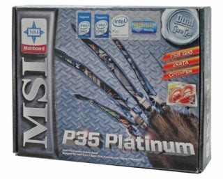 MSI P35 Platinum motherboard packaging box.
