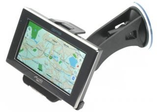 Mio DigiWalker C520t GPS device with map display.