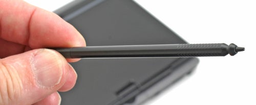 Fujitsu Lifebook Tablet PC stylus held in hand
