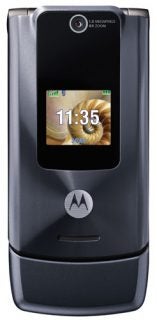 Motorola W510 flip phone with external display and camera.