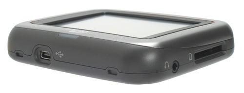 Side view of Mio DigiWalker C220 GPS device.