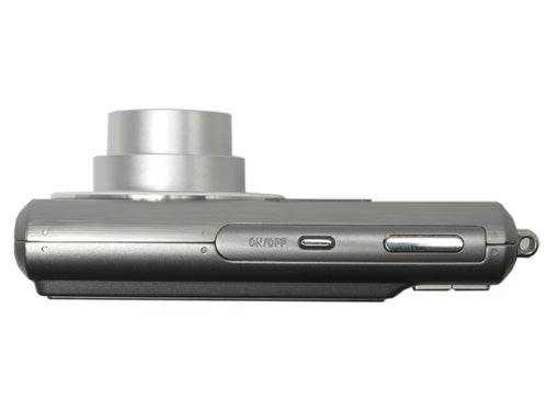 Side view of Casio Exilim EX-Z75 digital camera.