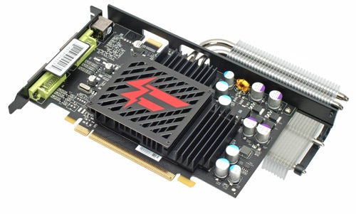 XFX Fatal1ty 8600 GT graphics card on white background.