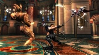 Ninja Gaiden Sigma game screenshot of combat action scene.
