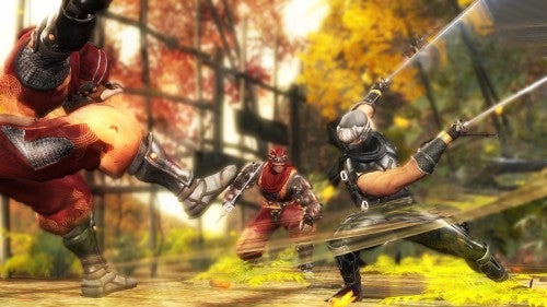 Ninja Gaiden Sigma gameplay showing a character fighting enemies.