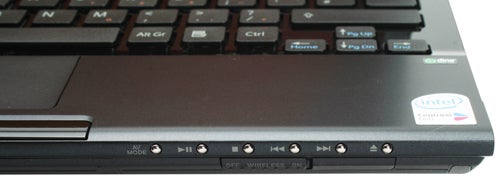 Sony VAIO VGN-TZ12VN laptop's keyboard and casing detail.