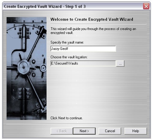 Screenshot of Lexar JumpDrive Secure II Plus encryption software.