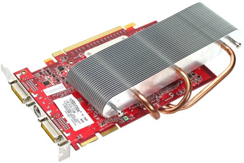MSI RX2600XT graphics card with heat sink and pipes.