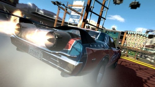 Screenshot of action-packed racing in FlatOut: Ultimate Carnage.