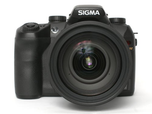 Sigma SD14 Digital SLR camera front view with lens.