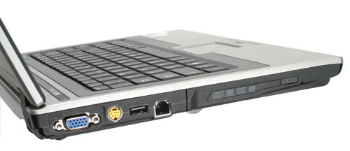NEC Versa S970 laptop showing ports on side.