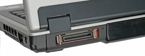 Close-up of NEC Versa S970 laptop's side ports.