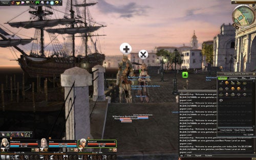 Screenshot of Granado Espada gameplay with user interface visible.
