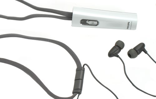 Philips SHN7500 noise cancelling earphones with control box.