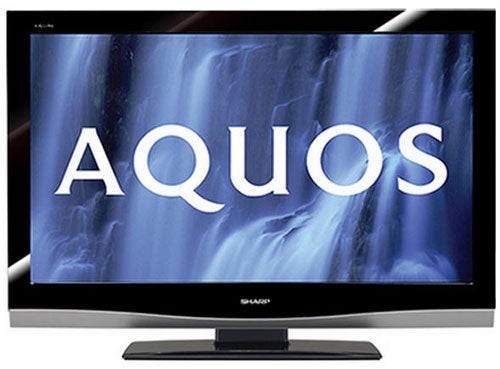 Sharp LC52XD1E 52-inch LCD TV displaying AQUOS logo.