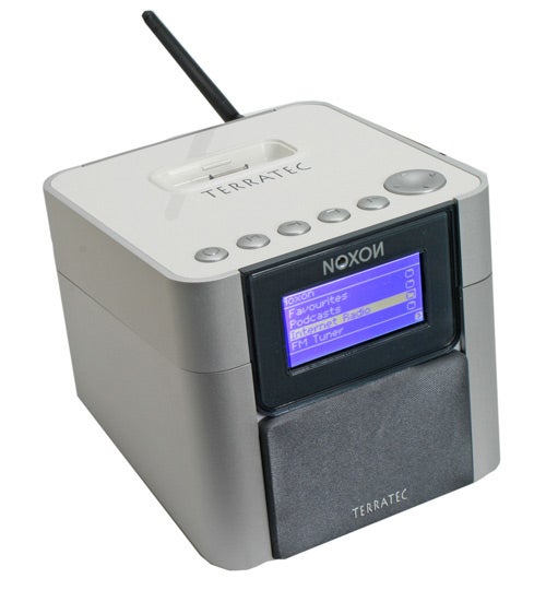 Terratec Noxon 2 Radio with iPod dock and display screen.