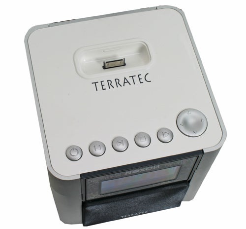 Terratec Noxon 2 radio and iPod dock on white background.