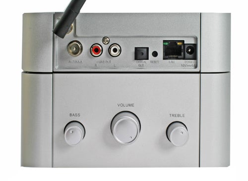 Terratec Noxon 2 radio controls and connection panel.