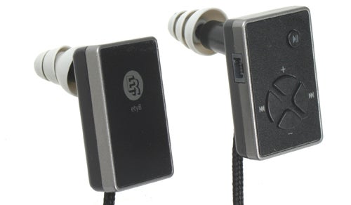 Etymotic Research ety8 Bluetooth earphones close-up.