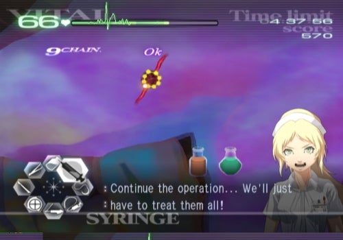 Screenshot of gameplay from Trauma Center: Second Opinion.