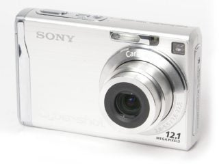 Sony Cyber-shot DSC-W200 digital camera on white background.
