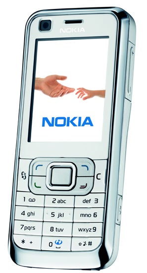 Nokia 6120 classic mobile phone on white background.