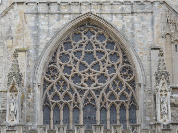 Photo of intricate cathedral window design taken with Panasonic Lumix DMC-FZ18.