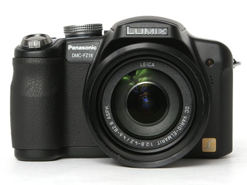 Panasonic Lumix DMC-FZ18 camera on a white background.