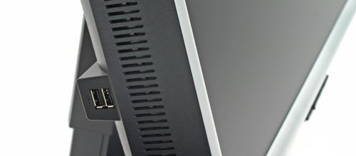 Side view of NEC MultiSync LCD2470WNX monitor showing ports.