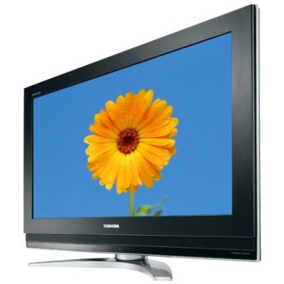 Toshiba 32C3030D 32-inch LCD TV displaying a yellow flower.