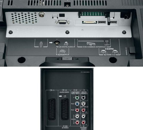 Back panel of Toshiba 32C3030D 32-inch LCD TV with ports.