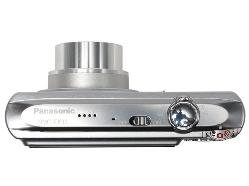 Panasonic Lumix DMC-FX33 compact camera top view