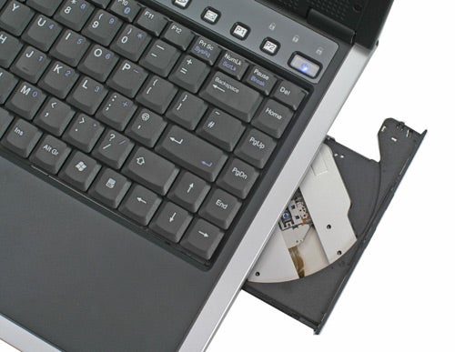 Zepto Znote 6224W laptop with optical drive open