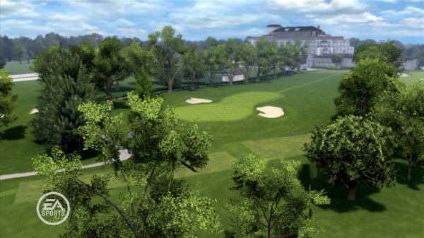 Screenshot of golf course from Tiger Woods PGA Tour 08 game.