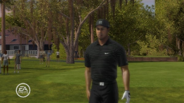 Digital representation of Tiger Woods in PGA Tour 08 game.
