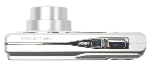 Side view of the Nikon CoolPix S200 camera.