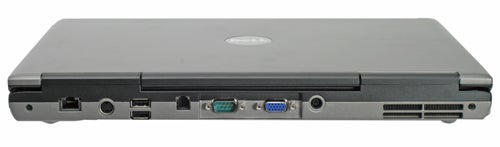 Side view of closed Dell Latitude D531 laptop showing ports