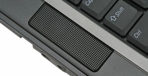 Close-up of Dell Latitude D531 laptop speaker grill.